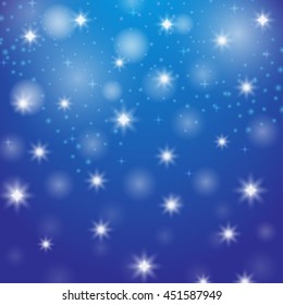 Abstract element star. Decorative illustration with snow. Bright image bokeh. Christmas object. New Year ornament. Festive creative pattern. Simple graphic ornament. Vector.
