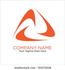 abstract element triangle logo design 