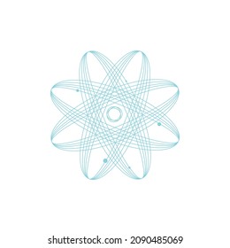 Abstract elementary particle. Vector illustration