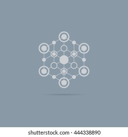 Abstract element,hexagon,connection icon
