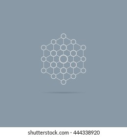 Abstract element,hexagon,connection icon