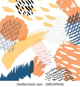 Abstract elements background. Painting brush strokes texture decoration for template, backdrop, cover page design, wallpaper, wrapping paper.
