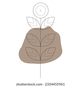 Abstract elements. Branch
leaves, fruits, flowers. aesthetic outline. Vector illustration
Line art with a colored figure on a white background.
Great design for social media, cards, print.