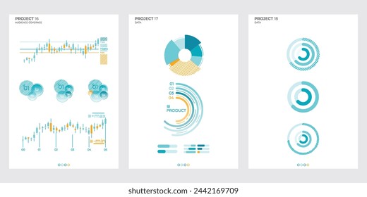Abstract elements business charts. Abstract vector illustration.