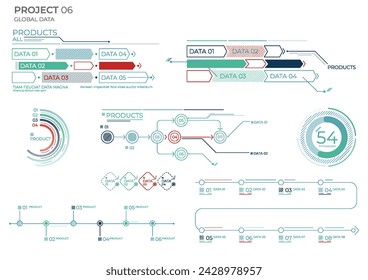 Abstract elements commercial charts. Abstract vector illustration.
