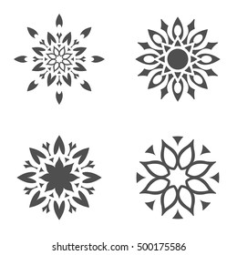 Abstract elements. Decorations. Set of abstract stars.