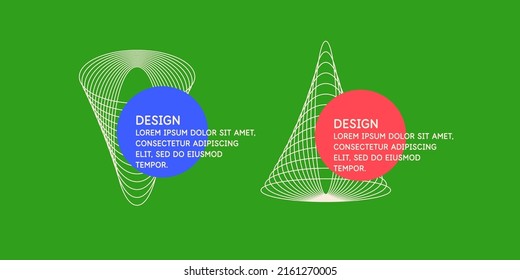 Abstract elements for design. A set of different geometric shapes.