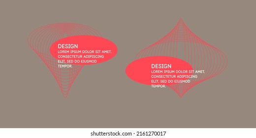 Abstract elements for design. A set of different geometric shapes.