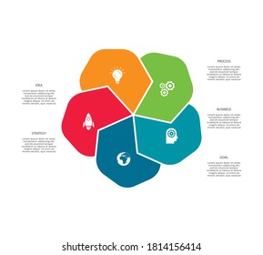 Abstract elements of graph, diagram with 6 steps, options, parts or processes. Template for infographic, presentation.