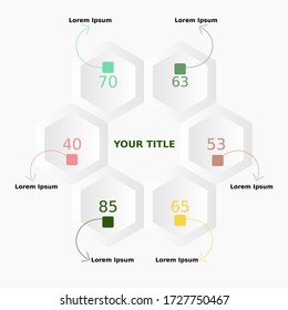 Abstract Elements of Graph. Diagram with steps, point, parts of processes. Creative concept for infographic. Business Data graph.