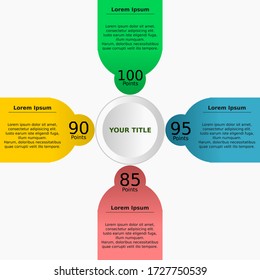Abstract Elements of Graph. Diagram with steps, point, parts of processes. Creative concept for infographic. Business Data graph.