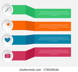 Abstract Elements of Graph. Diagram with steps, point, parts of processes. Creative concept for infographic. Medical and health Data graph.