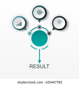 Abstract elements of graph, diagram with steps, options, parts or processes. Vector business template for presentation. Business data visualization.