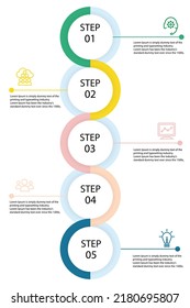 Abstract elements Infographic circular shape data vector Template Process concept Step for strategy and information education
