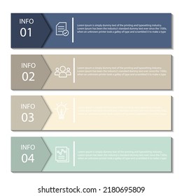 Abstract elements Infographic rectangle shape data vector Template Process concept Step for strategy and information education