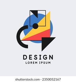 Abstract elements in modern style, a template for your design. Geometric compositions.