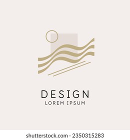 Abstract elements in modern style, a template for your design. Geometric compositions.