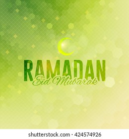 Abstract Elements, Ramadan Background, Vector Greeting Card Design
