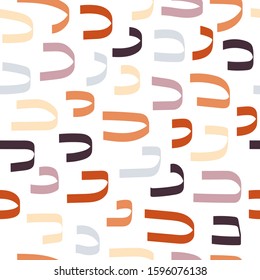 Abstract elements, seamless pattern. Pattern for textiles, Wallpaper, Pattern for children's clothing. Vector illustration isolated on white background