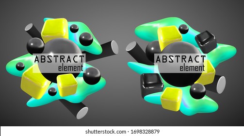Elementos abstractos de estilo futurista