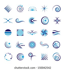 Abstract Elements Set - Isolated On White Background - Vector Illustration, Graphic Design Editable For Your Design. Logo Elements collection
