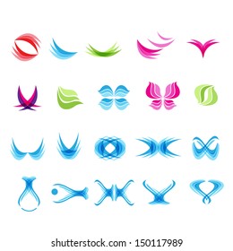 Abstract Elements Set - Isolated On White Background - Vector Illustration, Graphic Design Editable For Your Design. Abstract Logo