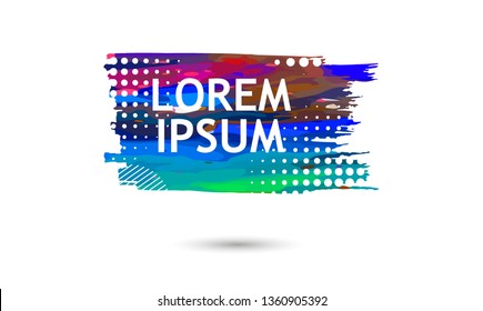 Abstract elements for text. Colorful paints