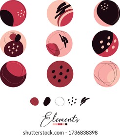 Abstract elements vectorial, create your own design with the basic shapes. 