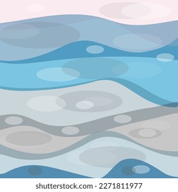 Abstract elements  witih ovals on  pink-blue background.