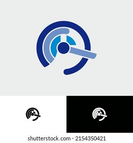 abstract elephant circle based logo concept or icon