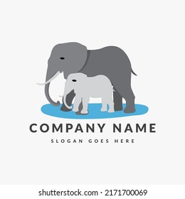 Resumen Emblema elefante diseño del logotipo vectorial moderno
