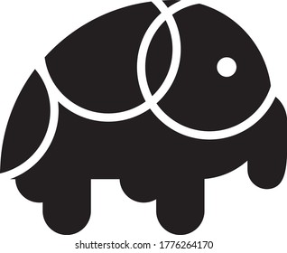 Abstract Elephant Icon Vector Template