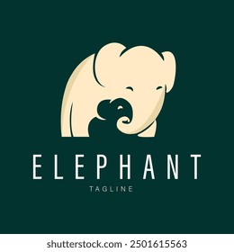 Abstract Elephant Logo Design with Colorful Geometric Shapes
