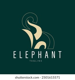 Diseño Abstractas del logotipo del elefante con las Formas geométricas coloridas