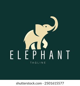 Abstract Elephant Logo Design with Colorful Geometric Shapes