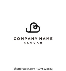 abstract elephant logo. icon B