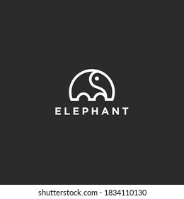 abstraktes Elefantenlogo. Mammutsymbol