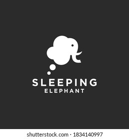 logotipo de elefante abstracto. icono de suspensión