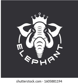 abstract elephant logo vector, template