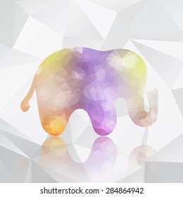 abstract elephant polygonal