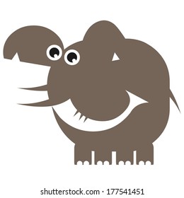 Abstract elephant silhouette
