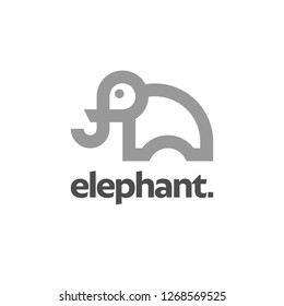 Abstract Elephant Vector Logo Design Creative Stock Vector (Royalty ...