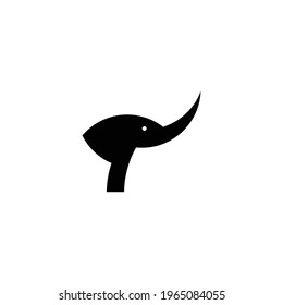 Resumen del diseño del logotipo vectorial de elefantes.
