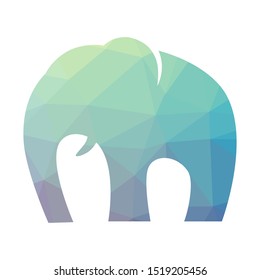 abstract elephant, vector logo icon