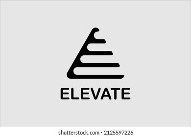 Abstract Elevate Logo. Flat Vector Logo Design Template Element for Branding and Business Logos