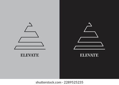 Abstract Elevate Logo Image. Flat Vector Logo Design Template Element for Business and Branding Logos.