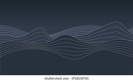 Abstract Elevation Contour Topography Line Map. EPS10 Vector