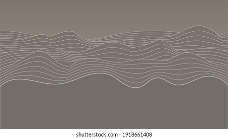 Abstract Elevation Contour Topography Line Map. EPS10 Vector