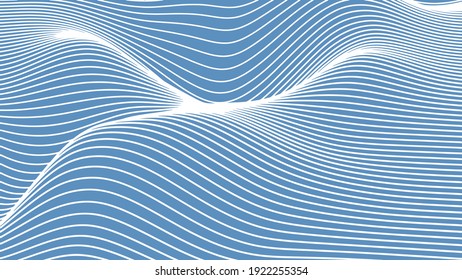 línea de la tira de topografía ondulada de elevación abstracta para el concepto de montaña mínima , cuesta , forma de onda.