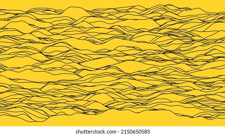 abstract elevation wavy topography strip line for concept about minimal mountain , hill , wave form.